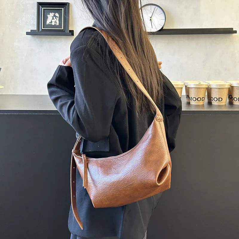 Yalu PU Shoulder Bag Women's Black/Brown/Gray/Red/White-6