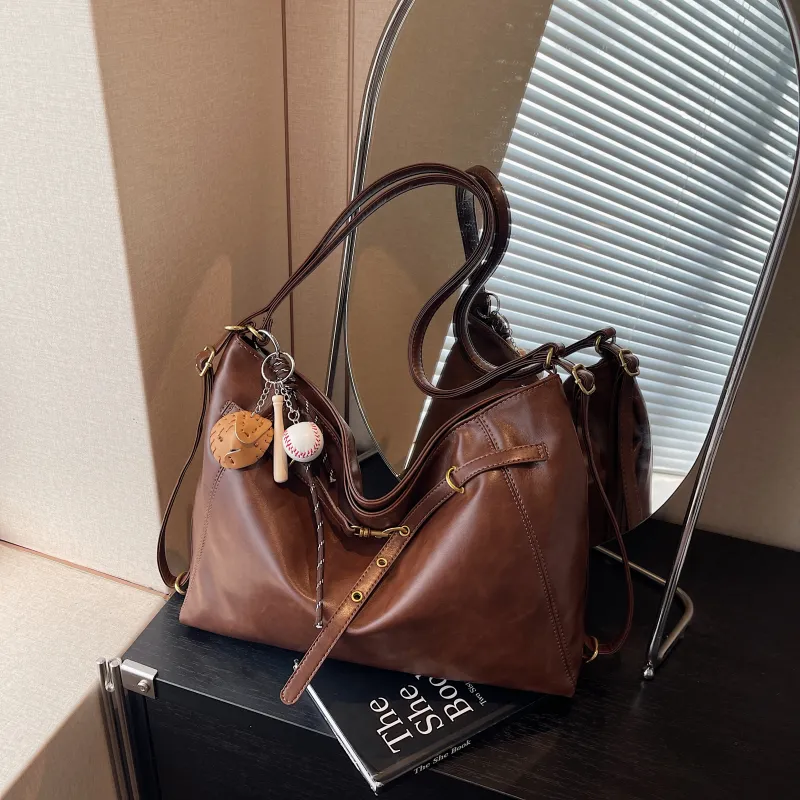 Yalu PU Shoulder Bag Women's Black/Coffee/Light Brown/Dark Brown-3