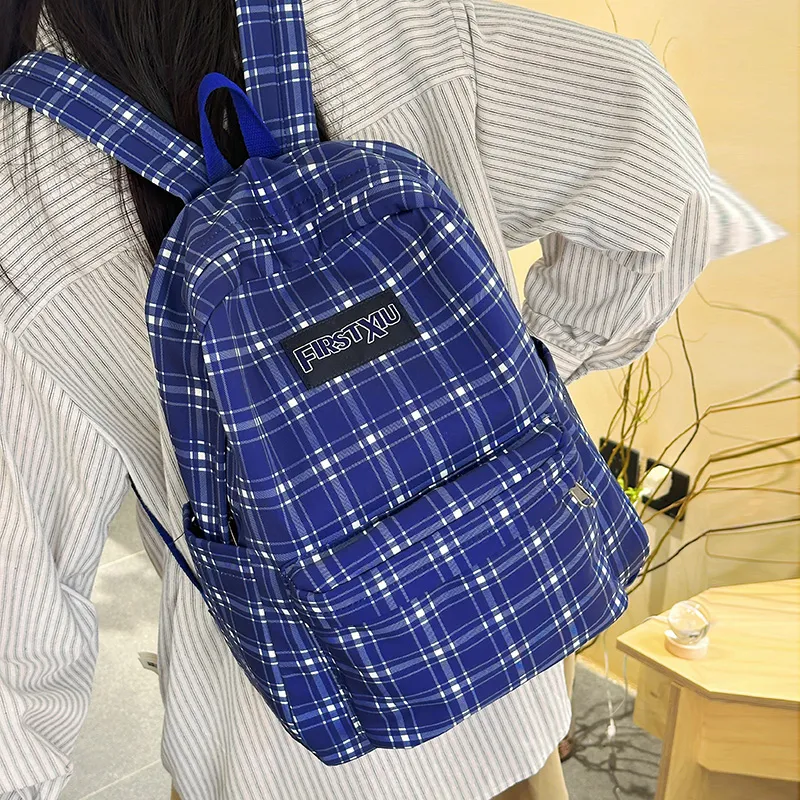 Yalu Nylon Backpack Unisex Red/Green/Blue-19