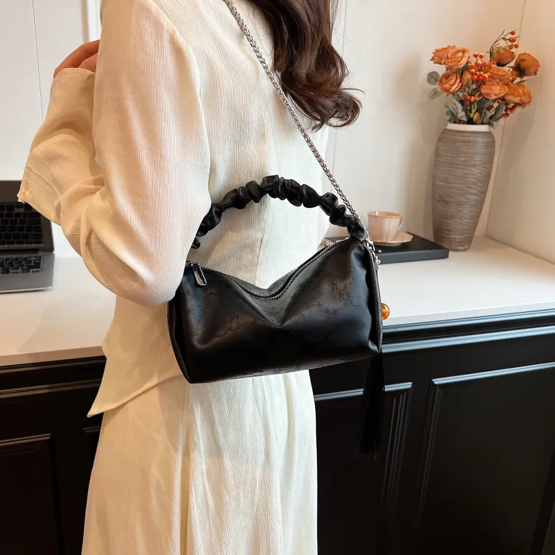 Yalu PU Pillow Bag, Handbag, Shoulder Bag, Crossbody Bag Women's Green/Silver/Black/Ecru-18