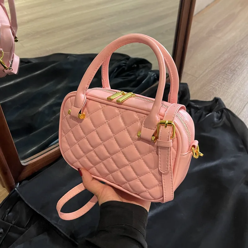Yalu PU Handbag, Shoulder Bag, Crossbody Bag Regular Women's Ecru/Black/Pink-11