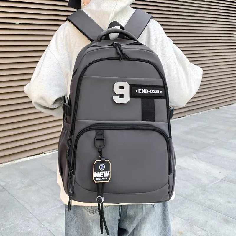 Yalu Oxford Backpack Regular Unisex Black/Dark Gray/Light Gray/Medium Gray-7