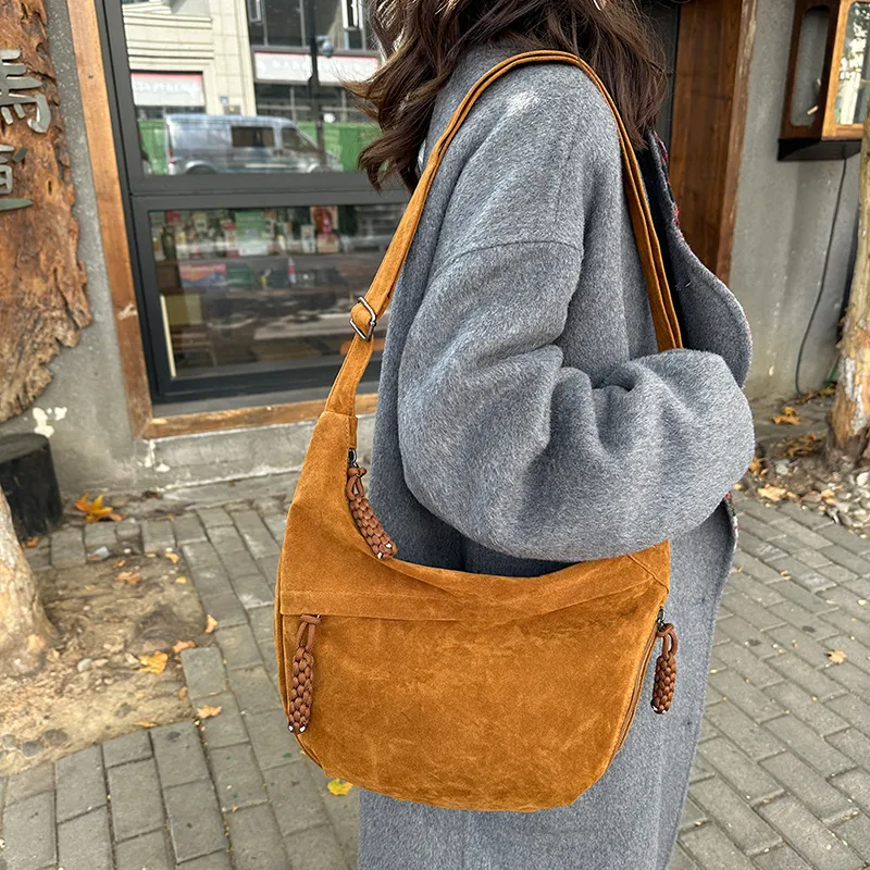 Yalu Suede Crossbody Bag, Shoulder Bag Regular Women's Multicolor-30
