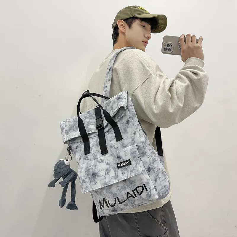 Yalu Nylon Backpack Unisex Multicolor-5