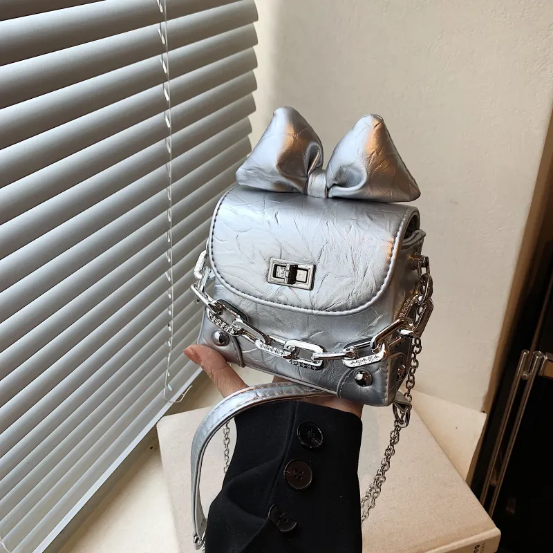 Yalu PU Crossbody Bag Handbag Shoulder Bag Regular Women's Black/Silver/Pink/White-12