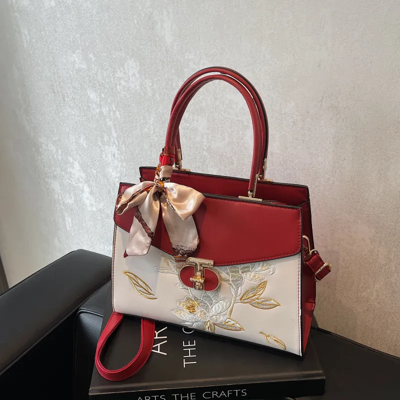 Yalu PU Shoulder Bag Crossbody Bag Handbag Women's Burgundy-2