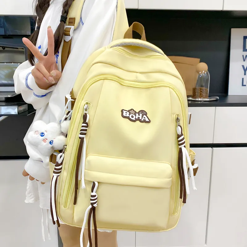 Yalu Nylon Backpack Unisex Multicolor-6