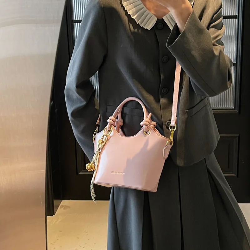 Yalu PU Shoulder Bag, Crossbody Bag, Handbag Regular Women's Black/Ecru/Pink/Green-16