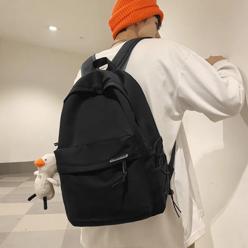 Yalu Nylon Backpack Regular Unisex White/Black-3