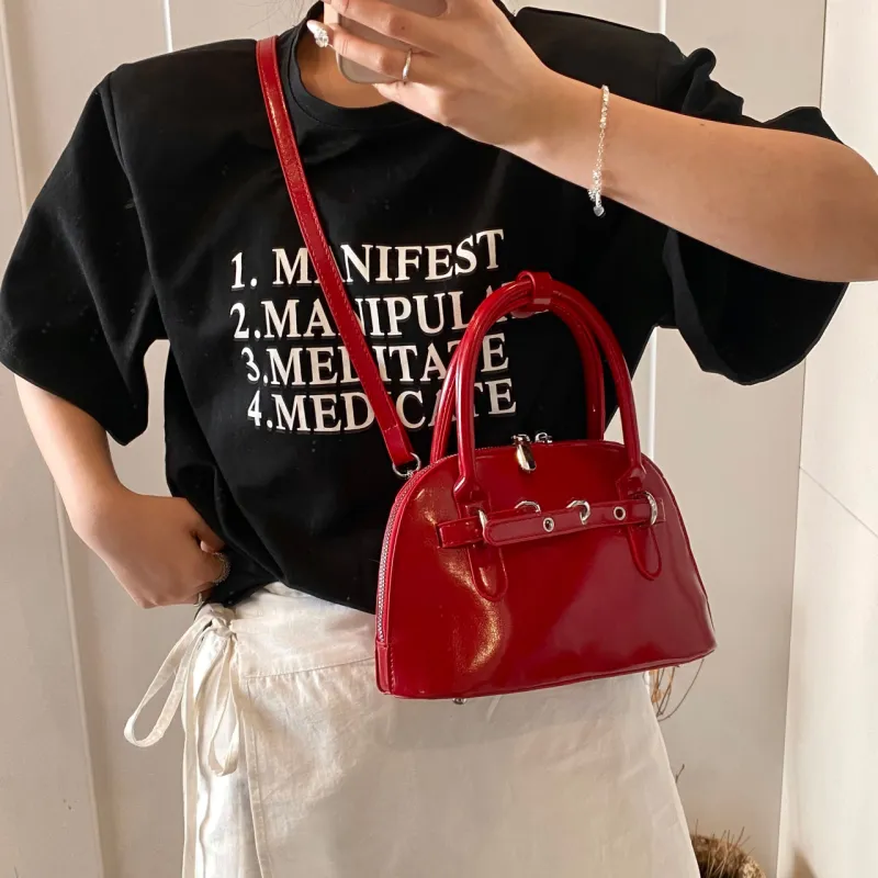 Yalu PU Handbags Shoulder Bag Crossbody Bag Regular Women's White Black Red/Silver/Blue-11
