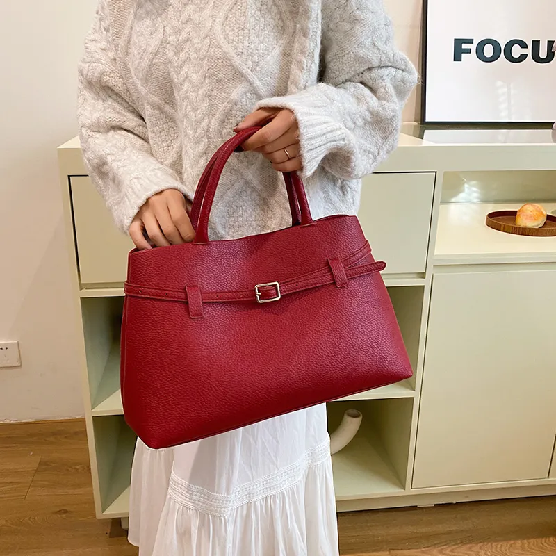 Yalu PU Handbag Regular Women's White/Black/Burgundy/Khaki-20