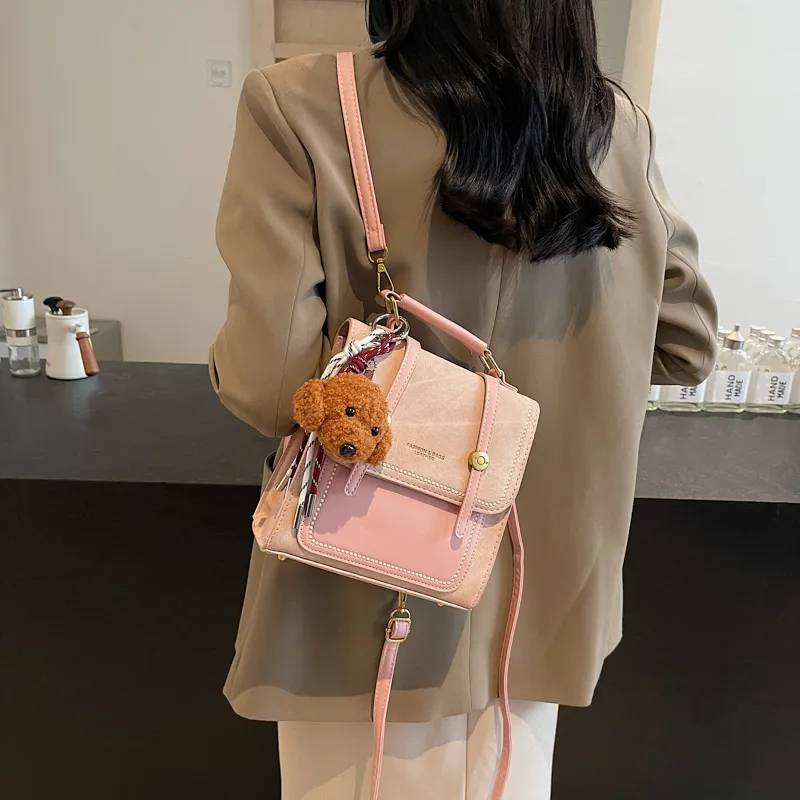 Yalu PU Backpack Regular Women's Yellow Brown/Ecru/Black/Coffee/Blue/Pink-23