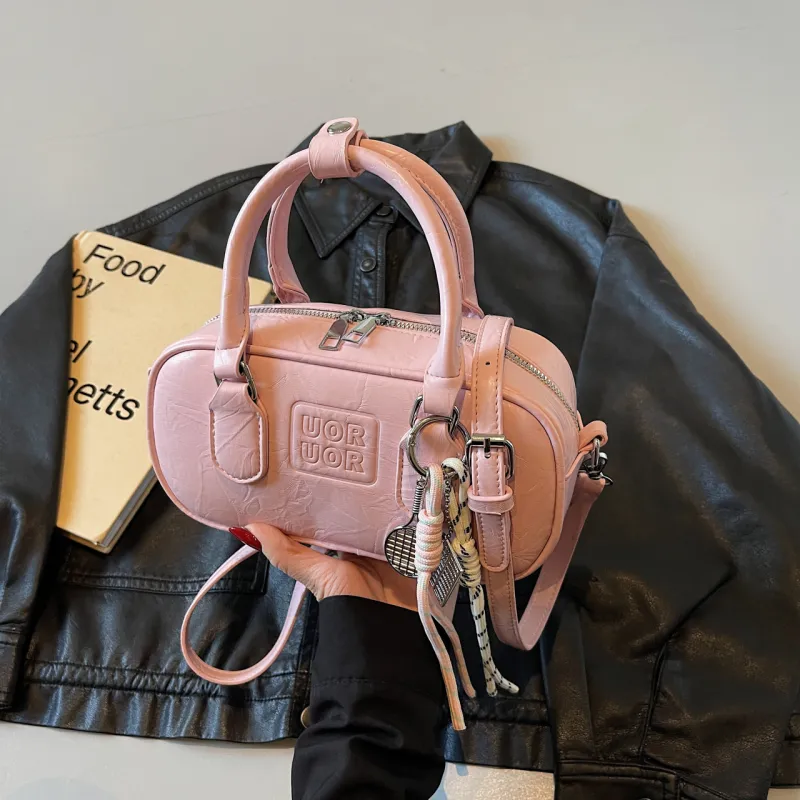 Yalu PU Handbag Regular Women's Black/Pink/White/Silver-11