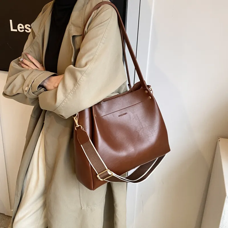 Yalu PU Shoulder Bag, Handbag Women's White/Black/Brown/Coffee-9