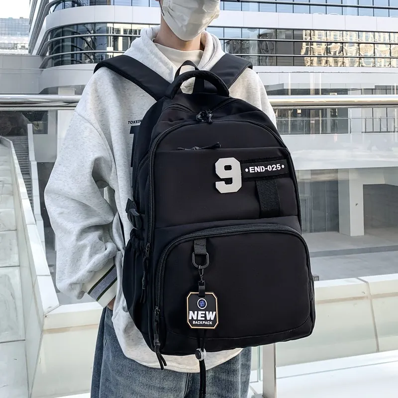 Yalu Oxford Backpack Regular Unisex Black/Dark Gray/Light Gray/Medium Gray-5