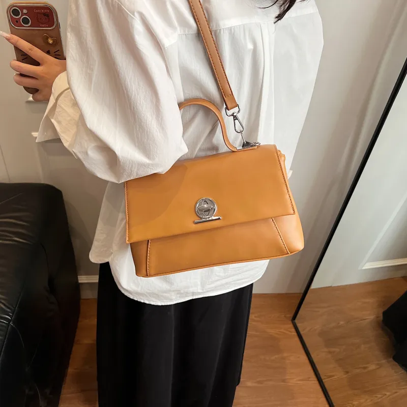 Yalu PU Handbag Women's Black/Light Brown/White/Khaki-13