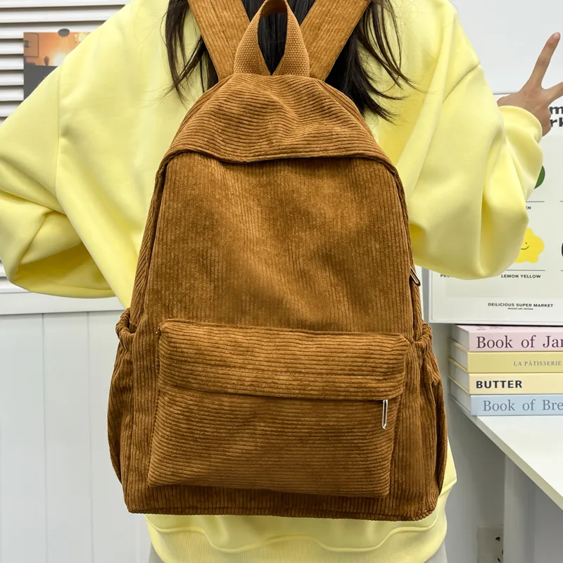 Yalu Corduroy Backpack Women's Multicolor-5