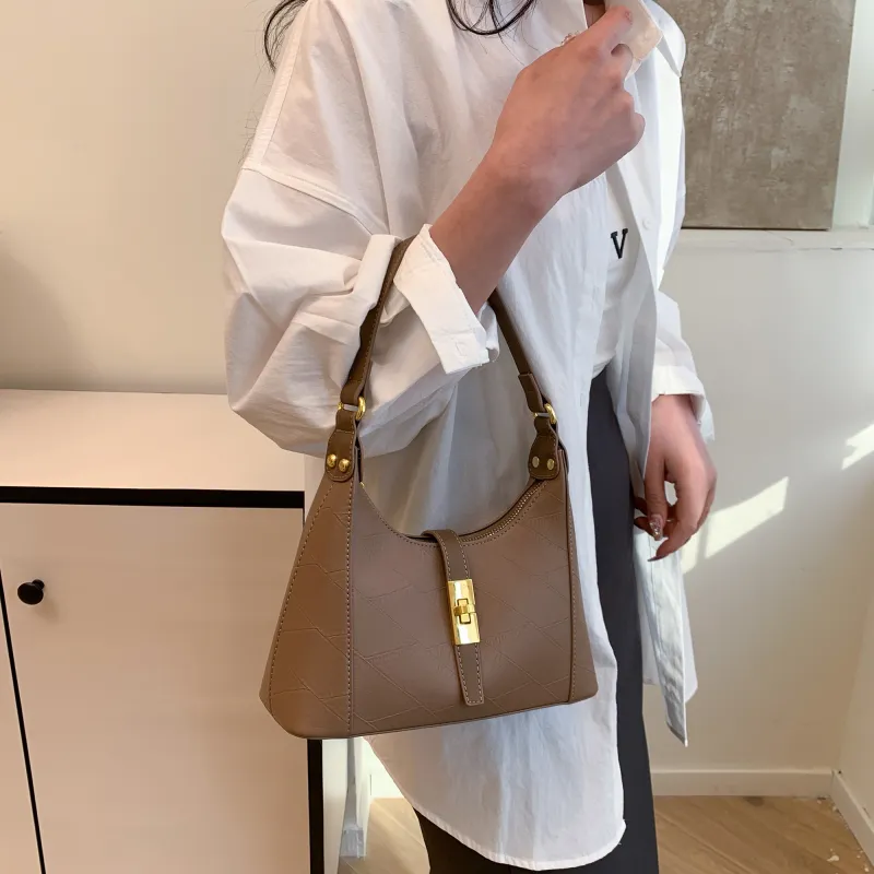 Yalu PU One Shoulder Handbag Crossbody Bag Regular Women's White/Pink/Green/Khaki/Black/Dark Khaki-32