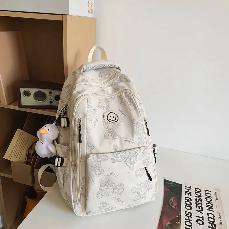 Yalu Nylon Backpack Regular Unisex Multicolor-11