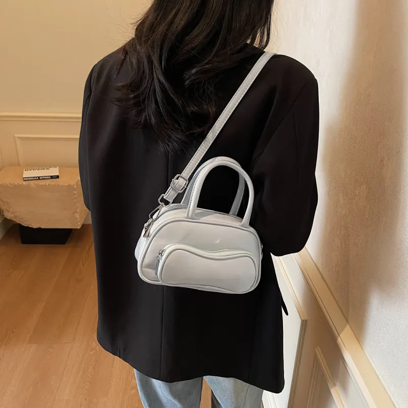 Yalu PU Shoulder Bag Crossbody Bag Handbag Regular Women's Black/Ecru/Burgundy/Blue/Pink-25