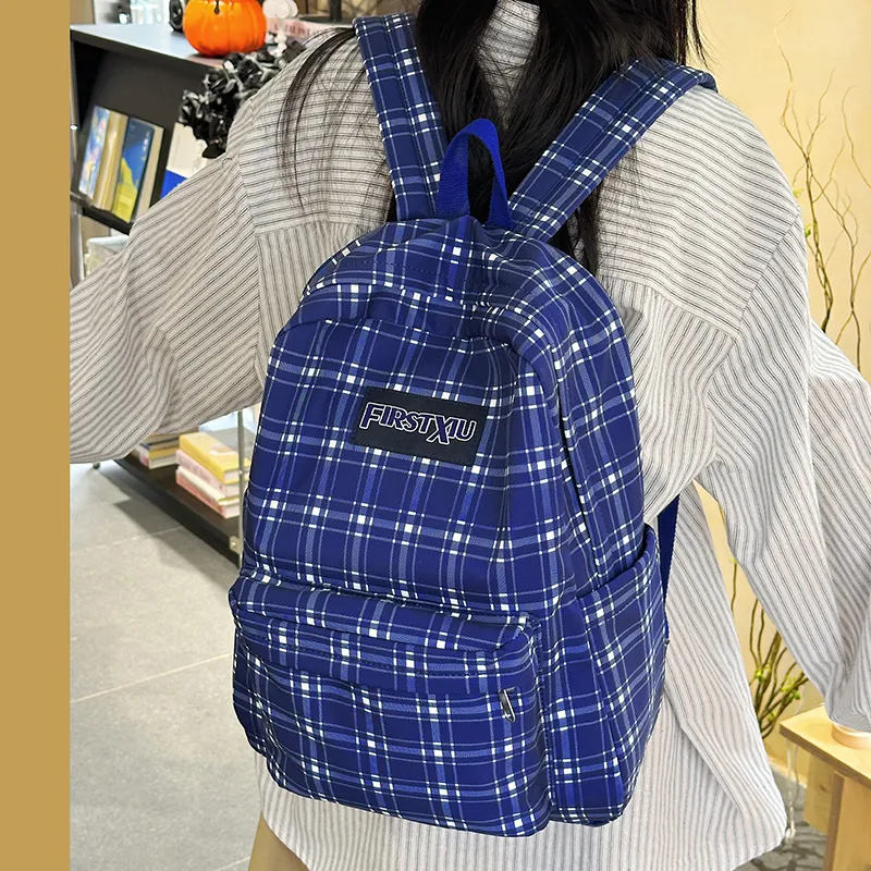 Yalu Nylon Backpack Unisex Red/Green/Blue-16