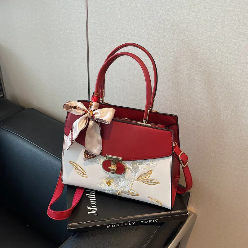 Yalu PU Shoulder Bag Crossbody Bag Handbag Women's Burgundy-6