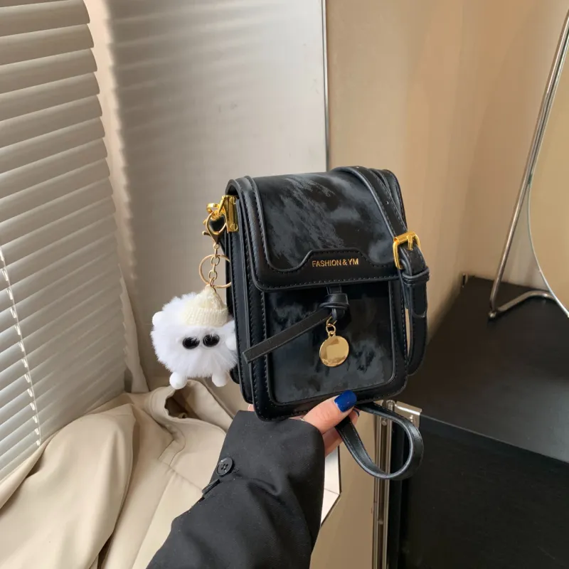 Yalu PU Cell Phone Pouch Crossbody Bags Shoulder Bags Regular Women's Black/Silver/Pink/White-6