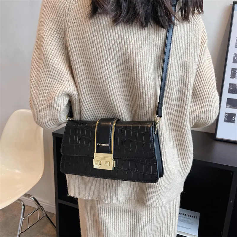 Yalu PU Handbag Regular Women's White/Black-11