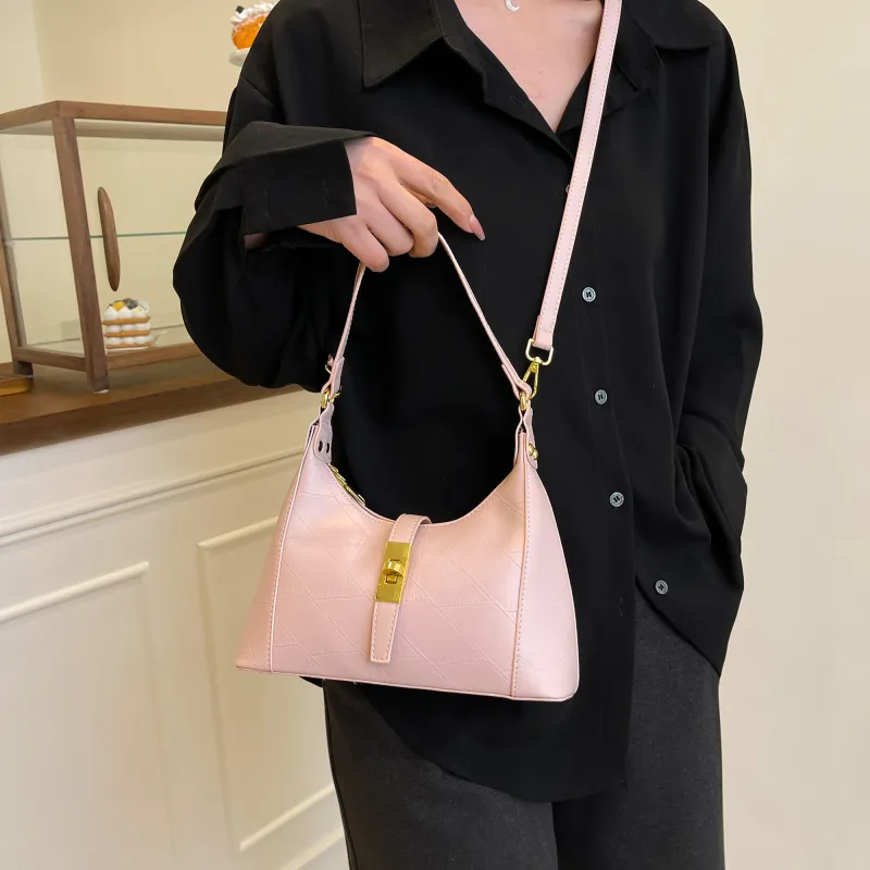 Yalu PU One Shoulder Handbag Crossbody Bag Regular Women's White/Pink/Green/Khaki/Black/Dark Khaki-10