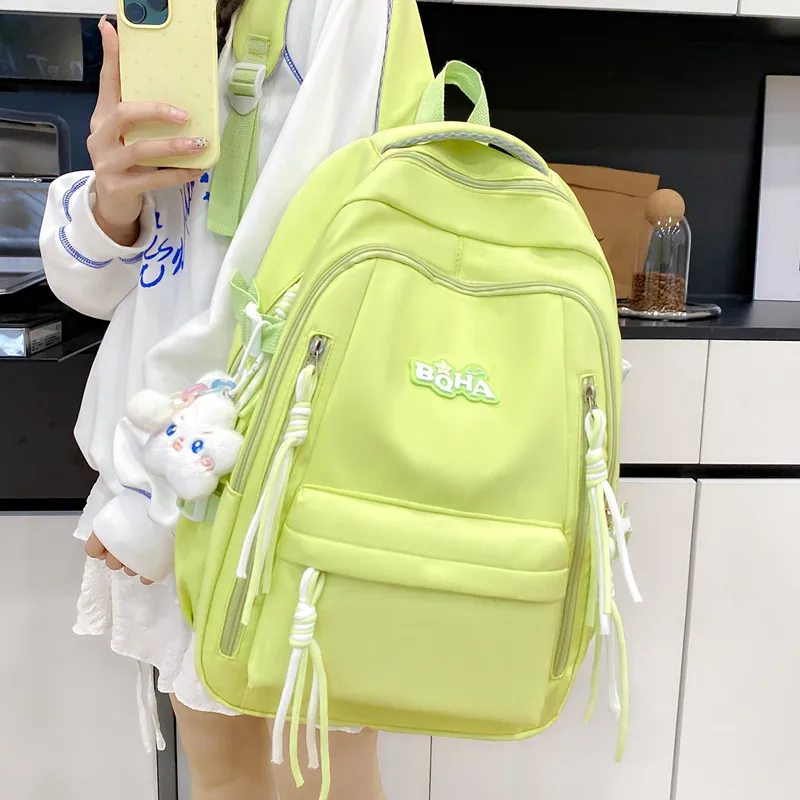 Yalu Nylon Backpack Unisex Multicolor-13
