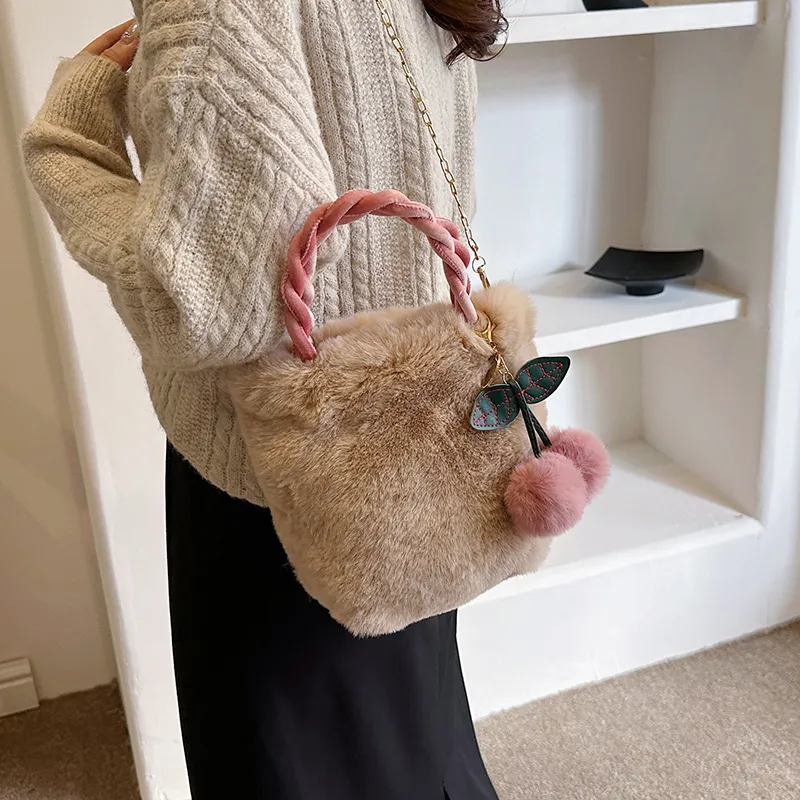 Yalu Plush Handbag Women's Multicolor-19