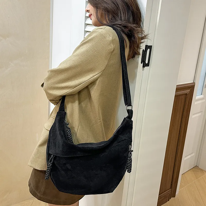 Yalu Suede Crossbody Bag, Shoulder Bag Regular Women's Multicolor-4