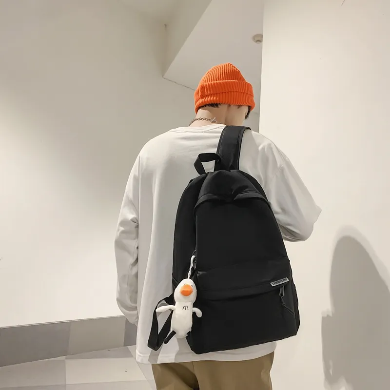 Yalu Nylon Backpack Regular Unisex White/Black-2
