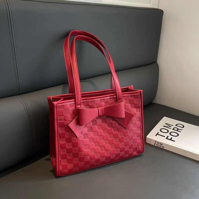 Yalu PU Shoulder Bag Regular Women's Red-21