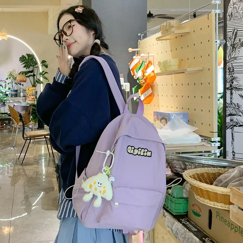 Yalu Nylon Backpack Unisex Multicolor-12