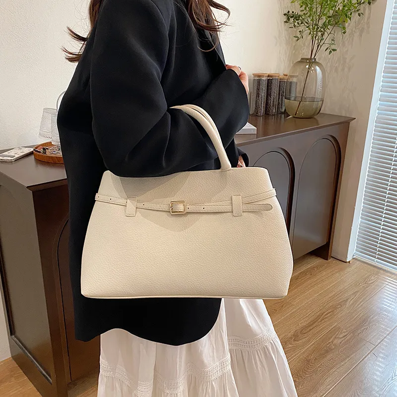 Yalu PU Handbag Regular Women's White/Black/Burgundy/Khaki-5
