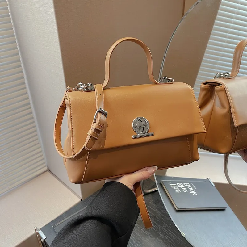 Yalu PU Handbag Women's Black/Light Brown/White/Khaki-9