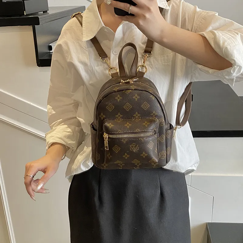Yalu PU Backpack Women's White/Khaki/Coffee-10