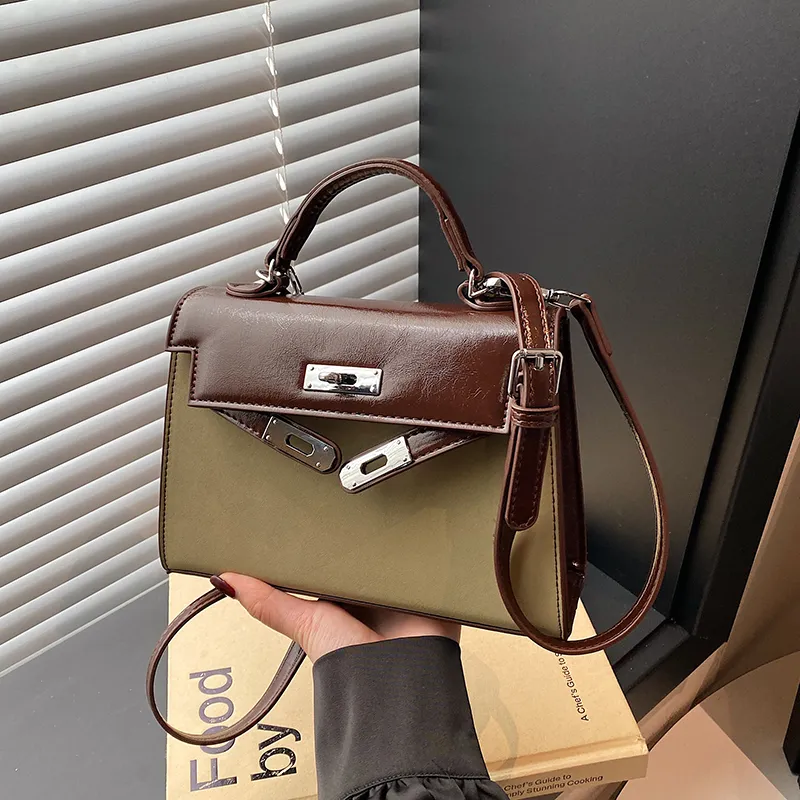 Yalu PU Handbag Regular Women's Black/Khaki/Green/Brown-8