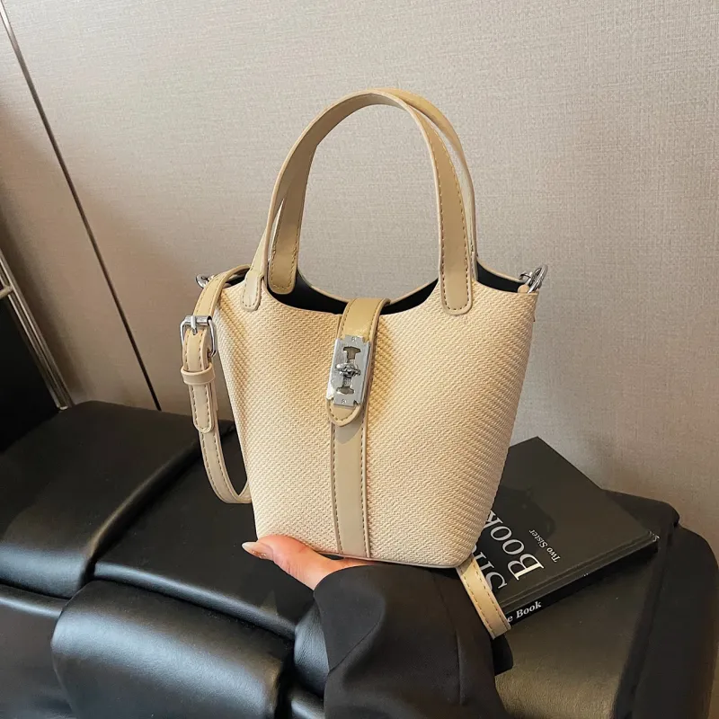 Yalu PU Bucket Bag, Shoulder Bag, Crossbody Bag, Handbag Regular Women's Black/Brown/Khaki/White-16