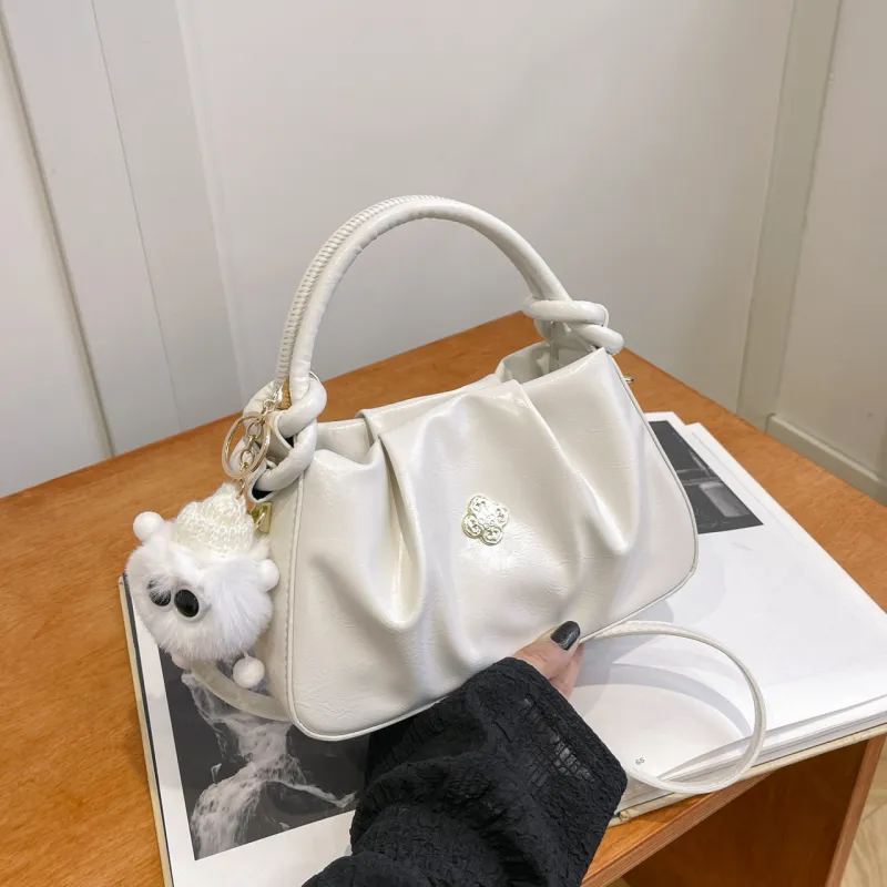 Yalu PU Handbag Regular Women's White/Brown/Black-4