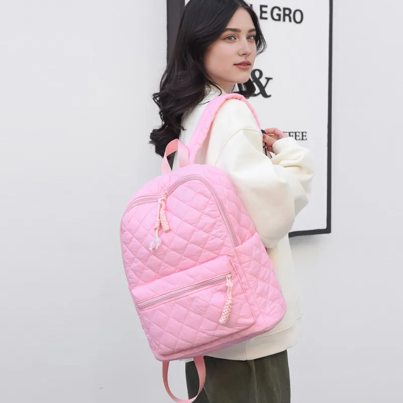 Yalu Water Repellent Fabric Backpack Women's White/Black/Red/Pink-14