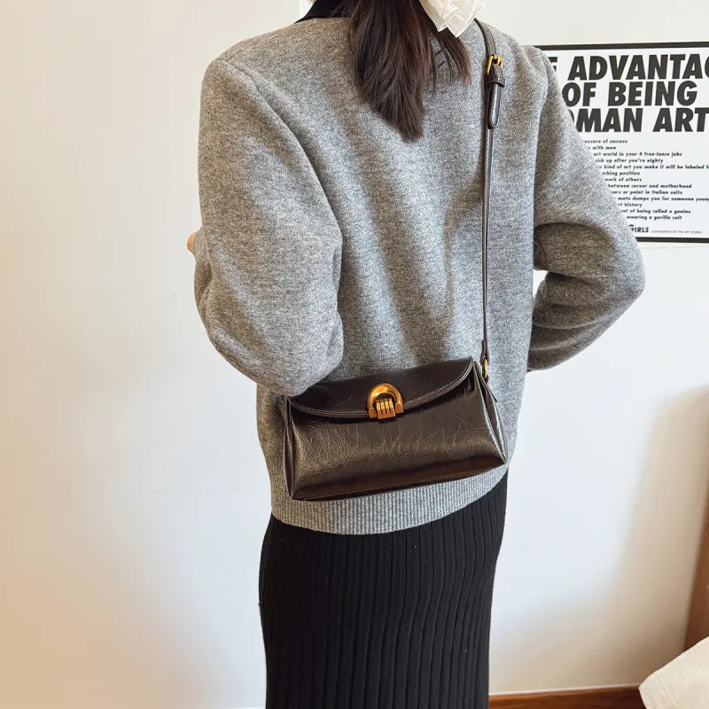 Yalu PU Portable Crossbody Bag, Shoulder Bag Regular Women's Black/Burgundy/Coffee-15