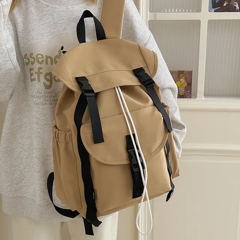 Yalu Nylon Backpack Regular Unisex Green/Khaki/Gray/Black-13