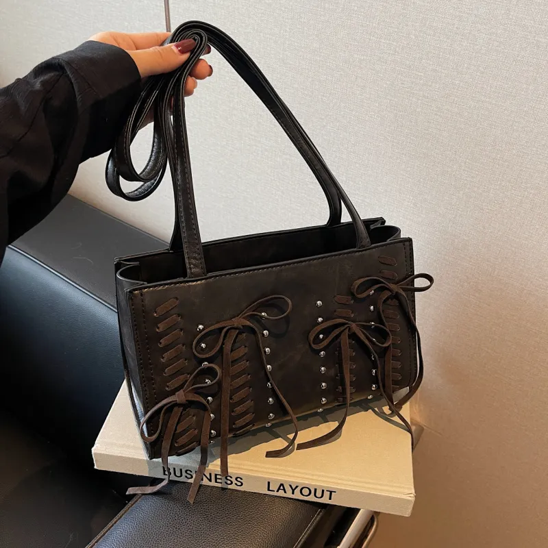 Yalu PU Shoulder Bag Regular Women's Black/Khaki/Brown/Coffee-2