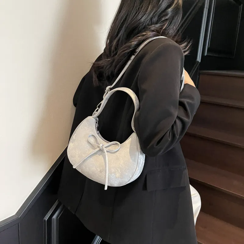 Yalu PU Shoulder Bag, Crossbody Bag, Handbag Regular Women's Black/Pink/Ecru/Silver/Blue-26