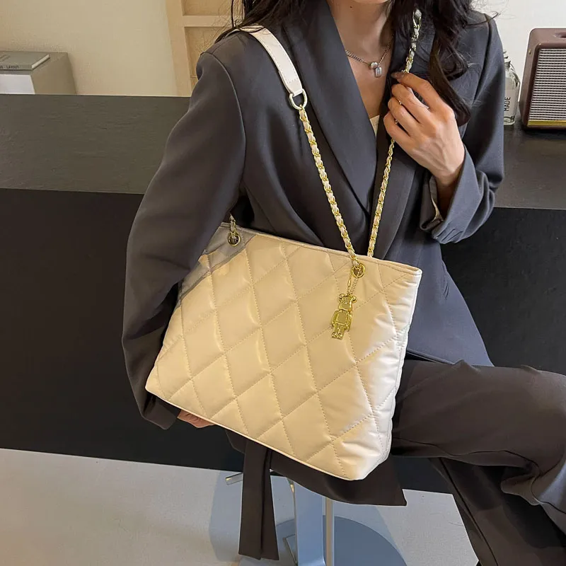 Yalu PU Shoulder Bag Women's Black/Ecru-12