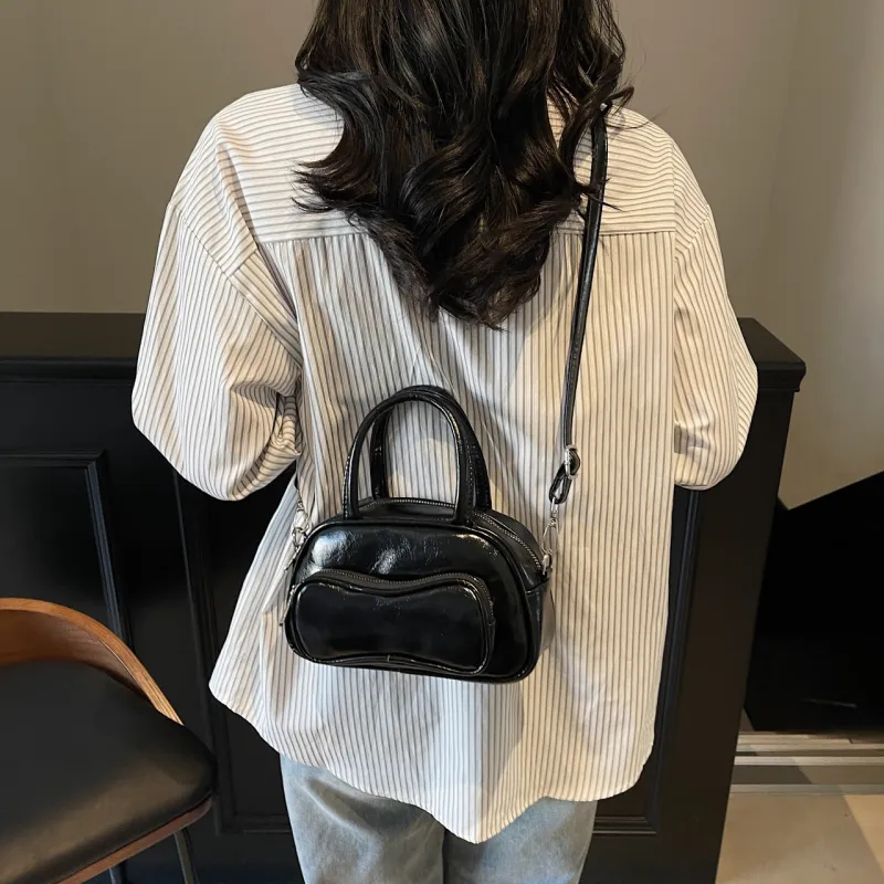 Yalu PU Shoulder Bag Crossbody Bag Handbag Regular Women's Black/Ecru/Burgundy/Blue/Pink-5