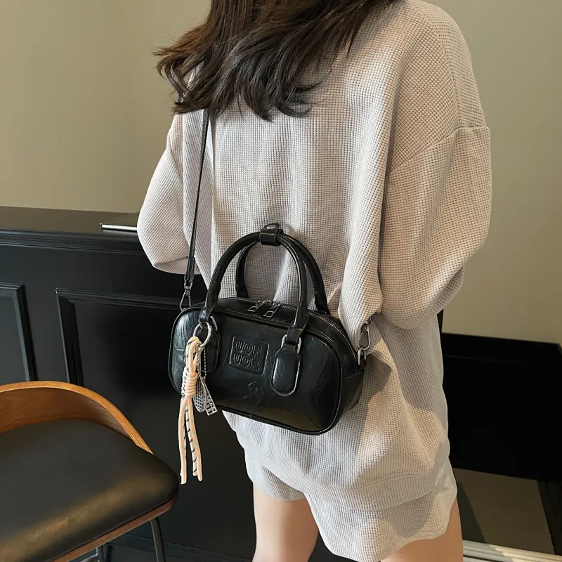 Yalu PU Handbag Regular Women's Black/Pink/White/Silver-5