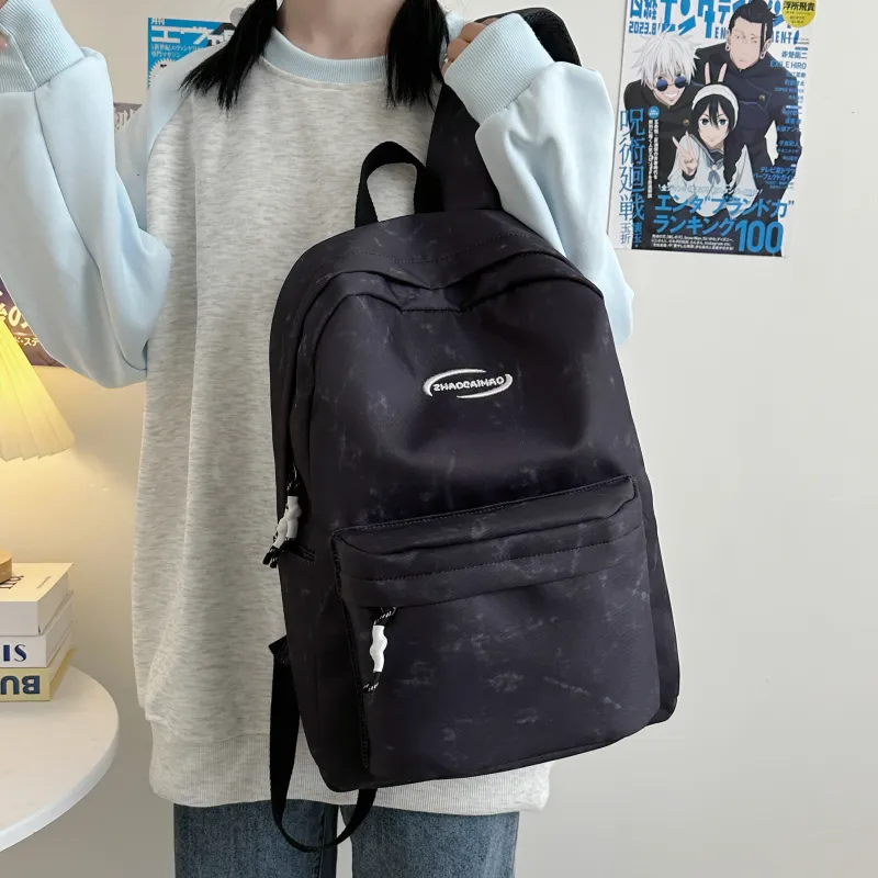 Yalu Nylon Backpack Regular Unisex Black/Red/Green/Blue/White-4